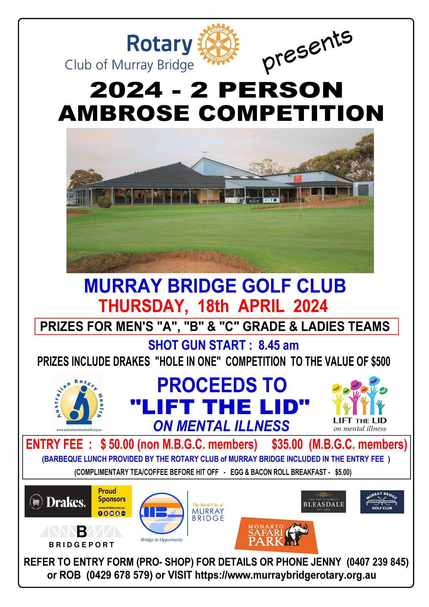 Ambrose Golf Tournament 2024 Rotary Club of Murray Bridge